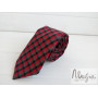 Червоно-сіра краватка в клітинку ручної роботи Major Style