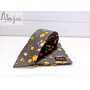 Сіра краватка в квіточки ручної роботи Major Style