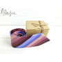 Шелковый галстук фиолетово-синий в полоску ручной работы Major Style
