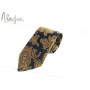 Чорна шовкова краватка з візерунком ручної роботи Major Style