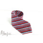 Шовкова краватка синьо-червона в смужку ручної роботи Major Style