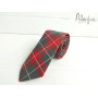 Краватка сіро-червона в клітинку ручної роботи Major Style