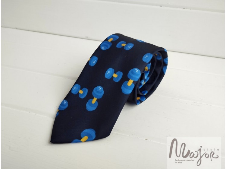Галстук в гантельки ручной работы