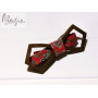 Краватка-метелик дерев'яна червоний візерунок Пейслі ручної роботи Major Style